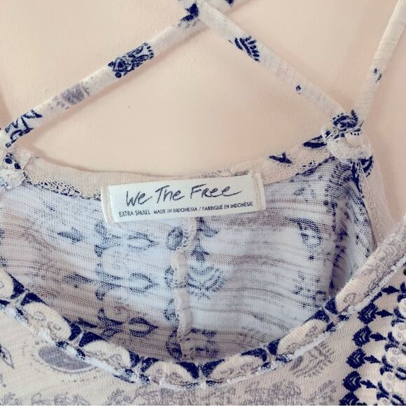Free People We The Free Hey Girl Paisley Strappy Tank Top - Picture 6 of 6